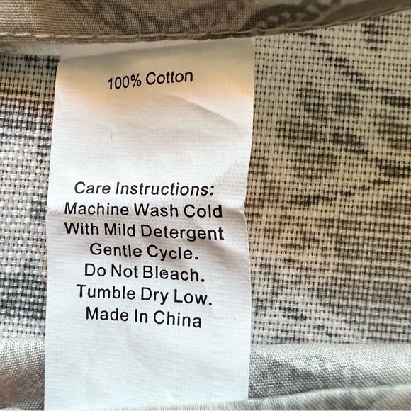 Nina Home Grey Paisley 100% Cotton Pillow Case Sham STANDARD Damask Floral Boho - Picture 5 of 12